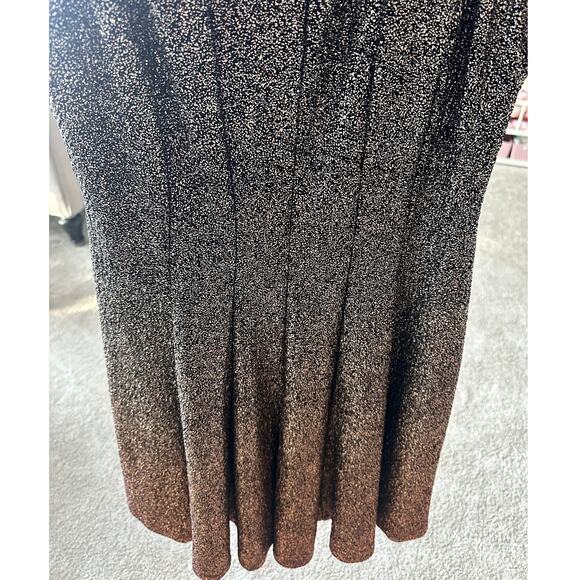 MSK Glitter Ombré Metallic Fit & Flare Dress Silver To Bronze 12 - Picture 10 of 10